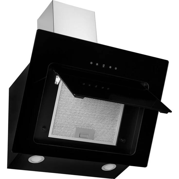 Bomann Diagonal DU 771.1 G, Motorhaube, Kamin abgewinkelt, Breite: 60 cm, Tiefe: 43 cm, Absaugung und Rückführung (mit zusätzlichem Rückführungsset), Black/Stainless Steel – Bild 3