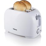 Tristar BR-1013 Toaster, 800W, 6 einstellbare Bräunungsstufen mit Brötchenaufsatz, herausnehmbares Krümmelfach, weiß