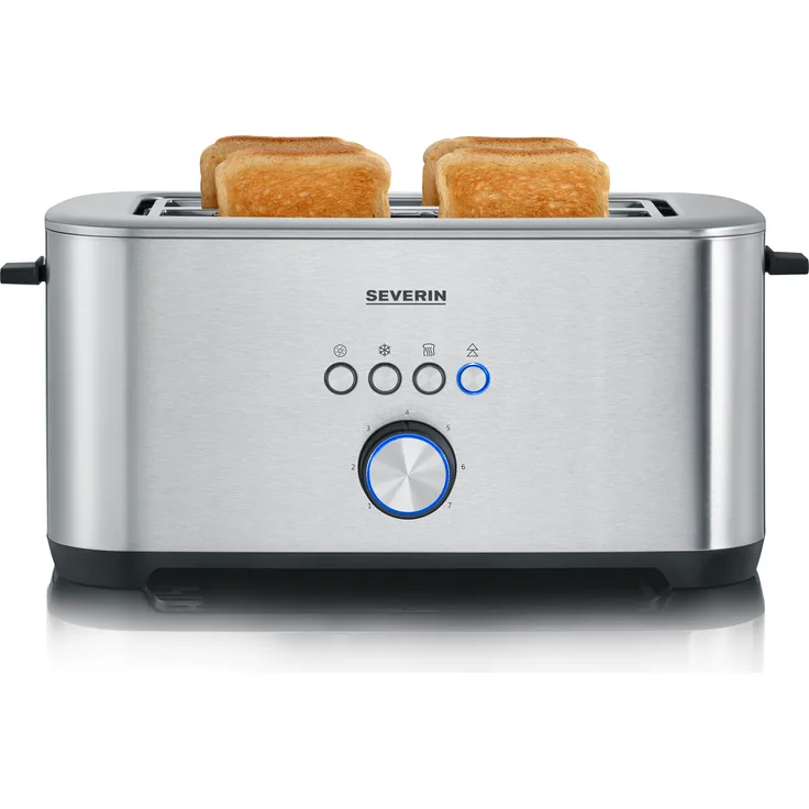 Severin AT 2512 2-Schlitz-Toaster, 1400W, 7 Bräunungsstufen, edelstahl
