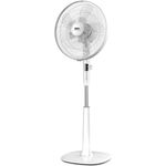Fakir VC 60 DC Premium - Standventilator mit Fernbedienung, höhenverstellbar, sehr leise, sparsame Doppelflügeltechnologie, LED-Anzeige , 24 Stufen – 28 Watt