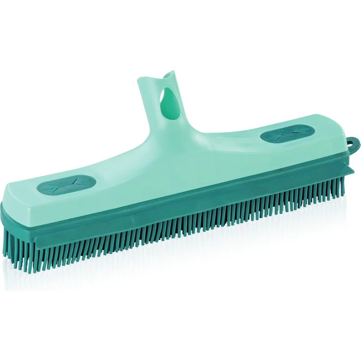 Leifheit Gummibesen Click System mit hygienischen Supraborsten, Besen für Innen- und Außenbereich, Besen mit Gummiborsten für gründliche Reinigung – Bild 1