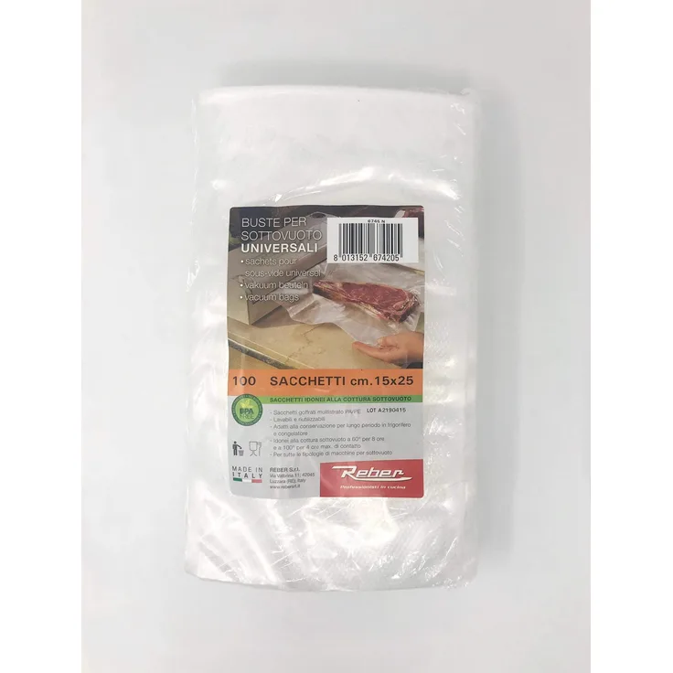 Reber 100 stück vakuumbeutel 15x25 cm geprägte cm