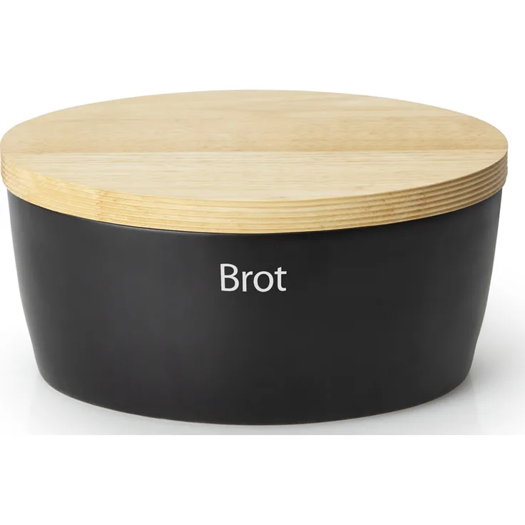 Continenta Brottopf Keramik Oval 27 x 20 x 13,5 cm Schwarz