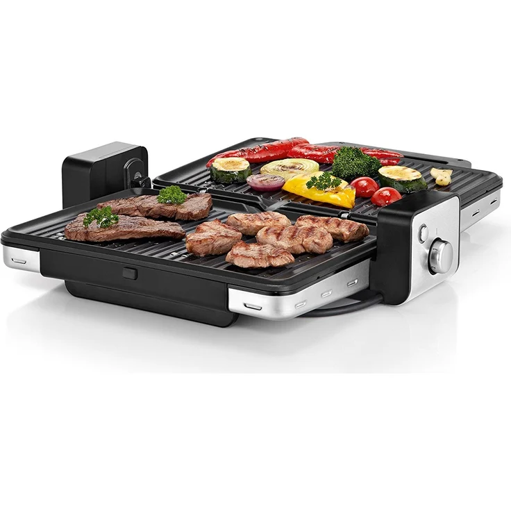 WMF Lono Kontaktgrill 2-in-1, Tischgrill, antihaftbeschichtete Grillplatten, 2100 W, 30 x 20 cm Grillfläche, edelstahl – Bild 4