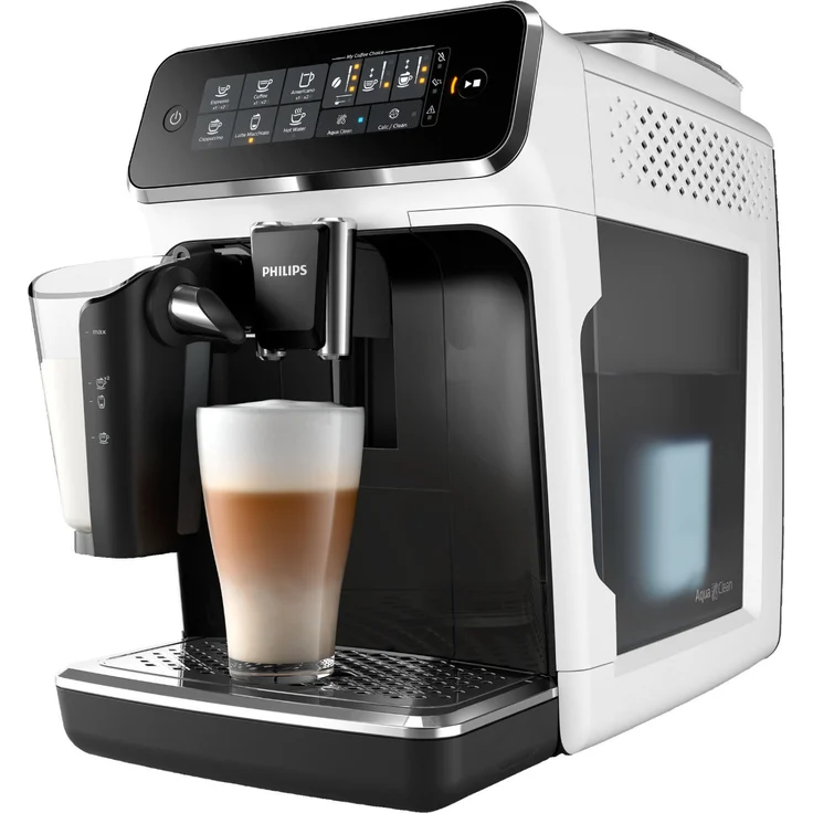Philips 3200 Serie EP3243-50 Kaffeevollautomat, 5 Kaffeespezialitäten (LatteGo Milchsystem) Weiß-Klavierlack-schwarz – Bild 3