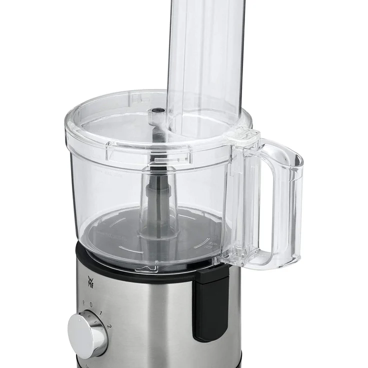 WMF Kult X Edition Küchenmaschine, mit 5 Zubehör-Scheiben, Knetmesser, Stopfen, Edelstahl-Messer, Behälter 2,0l, 500 W – Bild 5