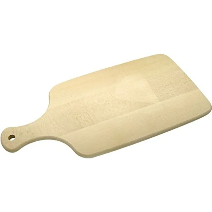 Fackelmann Griffbrett, Küchenbrett aus Buchenholz, Servierbrettchen (Farbe: Braun), Menge: 1 Stück
