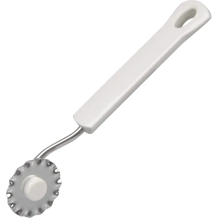 Dr. Oetker Teigrädchen, Küchenhelfer zum Trennen von verschiedenen Teigarten, Utensil zum Dekorieren, (Farbe: weiß-silber), Menge: 1 Stück