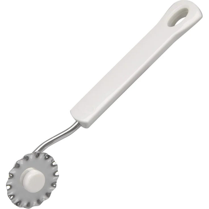 Dr. Oetker Teigrädchen, Küchenhelfer zum Trennen von verschiedenen Teigarten, Utensil zum Dekorieren, (Farbe: weiß-silber), Menge: 1 Stück – Bild 1
