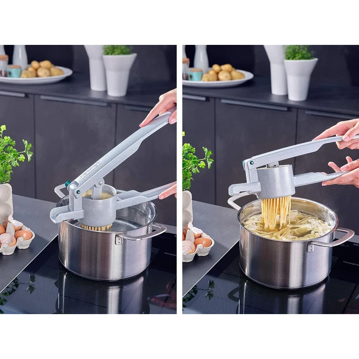 Leifheit Kartoffelpresse aus Alu-Druckguss für Kartoffelpüree und Spätzle, spülmaschinenfeste Spätzlepresse, vielseitig einsetzbar und leicht zu befüllen, Spaghettieispresse, Kartoffelquetsche – Bild 2