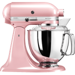 KitchenAid Artisan 5KSM175PSESP Küchenmaschine mit Direktantrieb, 300W, 4,8 L Edelstahlschüssel, inkl. 3 L polierte Schüssel, Spritzschutz, 10 Geschwindigkeiten, seidenpink, Serie: 5KSM175PS
