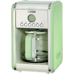 Ariete 1342-04-green 1342 1342GR 12-Tassen-Kaffeemaschine Vintage, 2000 W, grün, Edelstahl, rostfrei