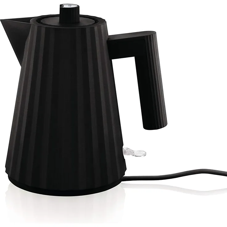 Alessi MDL06-1 B elektrischer Wasserkocher,  1 Liter, Harz, schwarz