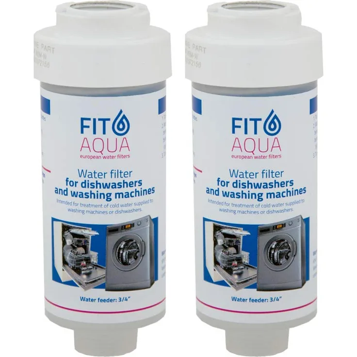Fit aqua AC-WSM AM-SET-I 2 x Waschmaschinenfilter Kalkfilter Spülmaschinenfilter Wasserfilter Fitaqua, 2 Stück