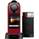 Krups XN7615 Nespresso Citiz&Milk Kaffeekapselmaschine (1260 Watt, Wassertankkapazität: 1l, Pumpendruck: 19 Bar) rot mit Milchaufschäumer