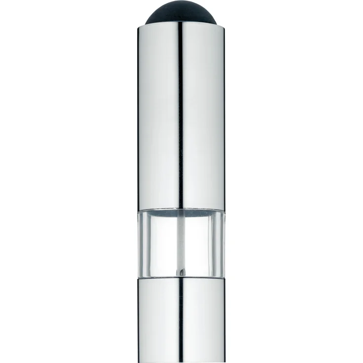 WMF Elektrische Mühle 21 cm, Salz und Pfeffermühle unbefüllt, LED-Leuchte, Cromargan Edelstahl matt, Glas, Keramikmahlwerk – Bild 1