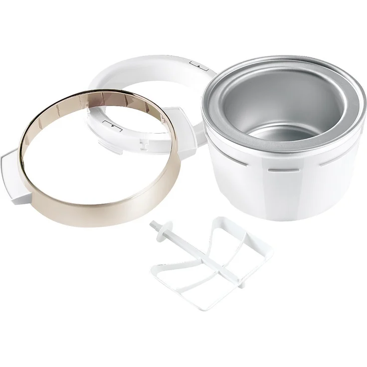 Krups GVS241 Eismaschine Venice Perfect Mix, 1L hausgemachtes Eis, Sorbet, Frozen Jogurth, Ohne Kompressor, Inklusive Rezeptheft und Silikonlöffel, Digitalanzeige und Signalton – Bild 3