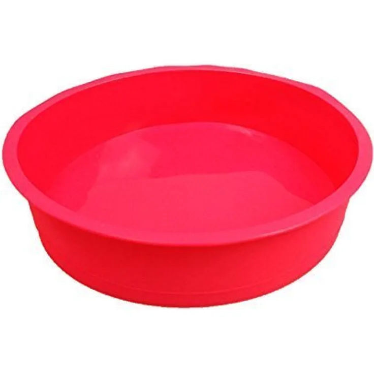 GMMH Original Silikonbackform Rund Durchmesser 26 cm Kuchen Backform Kuchenform Brotbackform Obstbodenform (26 cm rot)