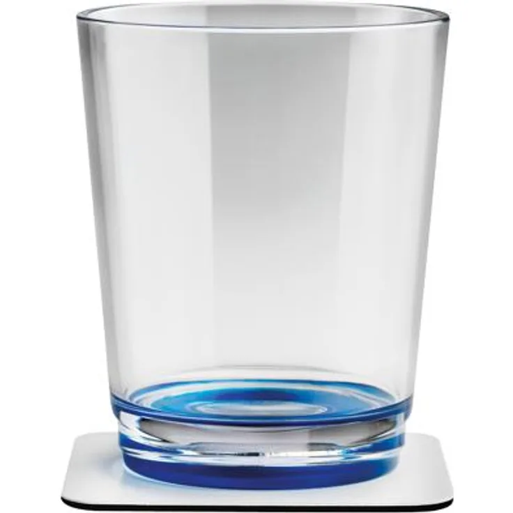 Magnetglas silwy blau, 2er Set, inkl. Untersetzer