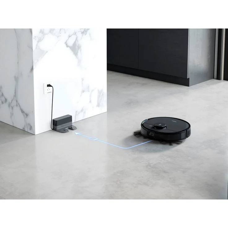Ecovacs Deebot Ozmo T8 AIVI Saugroboter mit Wischfunktion, 180 min Akkubetrieb, App- und Sprachsteuerung, Lasernavigation, schwarz – Bild 7