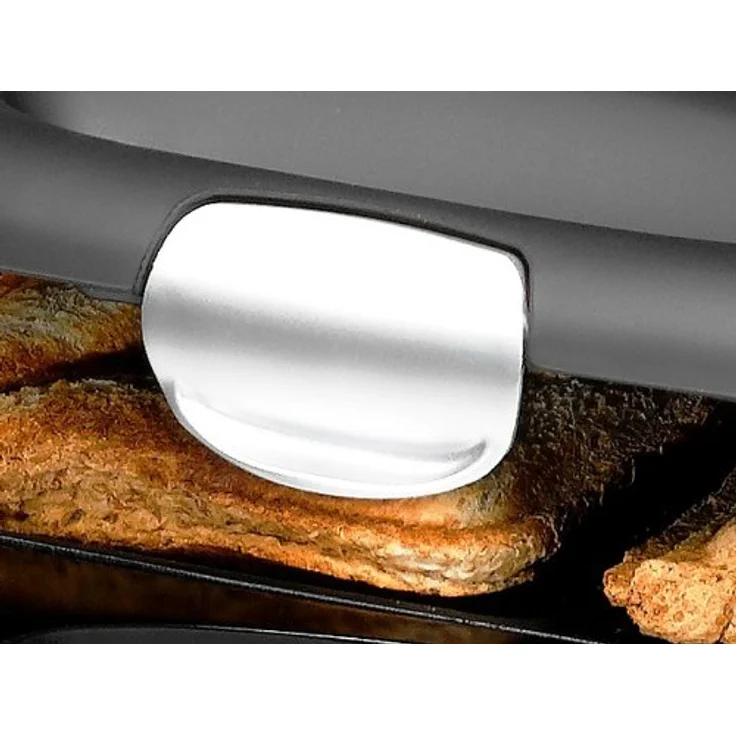 ROMMELSBACHER Sandwich Maker ST 710 - für 2 Sandwiches, 2-Lagen Antihaftbeschichtung, schnelles Aufheizen, wärmeisolierter Handgriff, platzsparende Aufbewahrung, schwarz-Edelstahl – Bild 5