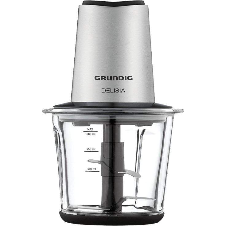 Grundig CH 8680 Multi-Zerkleinerer, 1 L Glas, Delisia, Edelstahl, 1 Liter