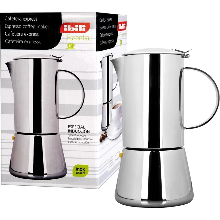 ibili 620310 Espressokocher''Essential'' für 10 Tassen aus Edelstahl – Bild 1