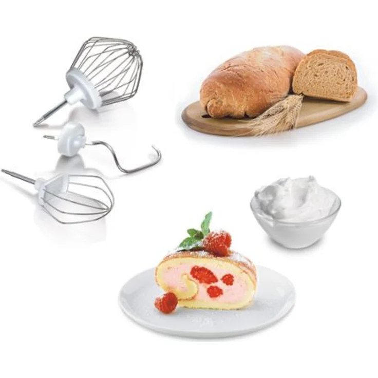 Bosch MUM54A00 StartLine Küchenmaschine, 900W, Edelstahl-Rührschüssel, 3,9 L, 7 Geschwindigkeiten, inkl. Patisserie-Set, grau, Serie: MUM5 – Bild 5