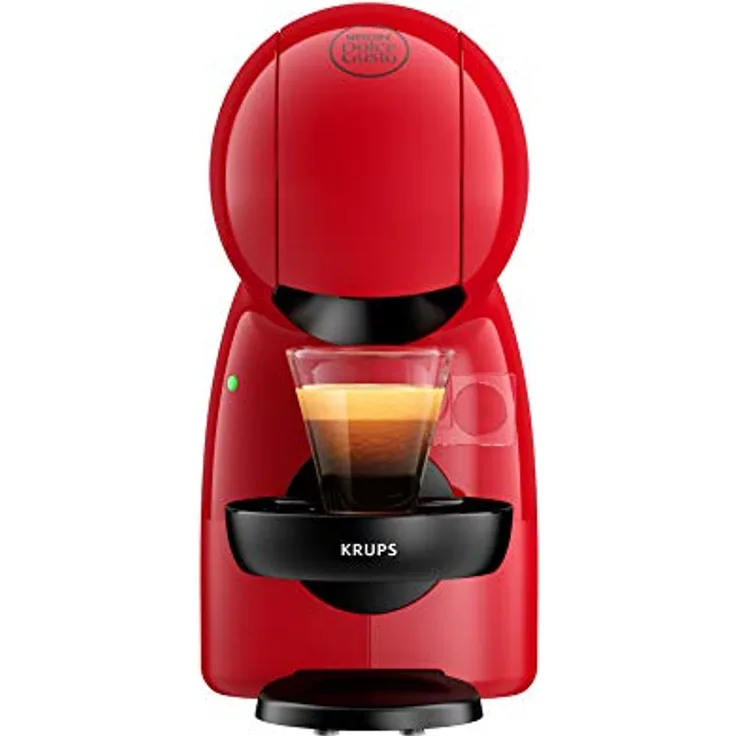 Krups Nescafé Dolce Gusto Piccolo XS, Kapsel Kaffeemaschine, heiße und kalte Getränke, 15 bar Pumpendruck, manuelle Wasserdosierung, Rot