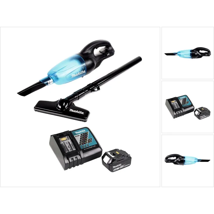 Makita DCL 180 RG1B Akku Staubsauger 18 V schwarz + 1x Akku 6,0 Ah + Ladegerät