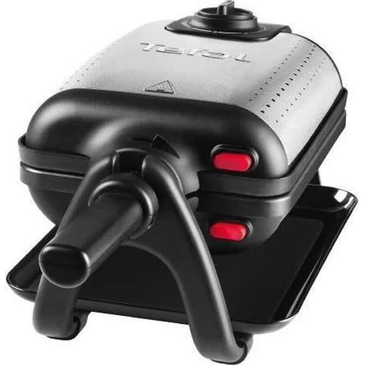 Tefal King Size Waffeleisen WM756D | Doppelwaffeleisen für 2 belgische Waffeln | Dreh-Funktion | Antihaftbeschichtete Platten | Dicke Waffeln perfekt gebräunt dank Temperaturregler | Leichte Reinigung