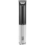 Caso SV 1200 Smart Sous Vide Garer, schnelle Erhitzung dank leistungsstarken 1200 Watt, komplett wasserfest, Sous Vide Stick mit der Caso Control App steuerbar, 3D-Zirkulation, silber, schwarz