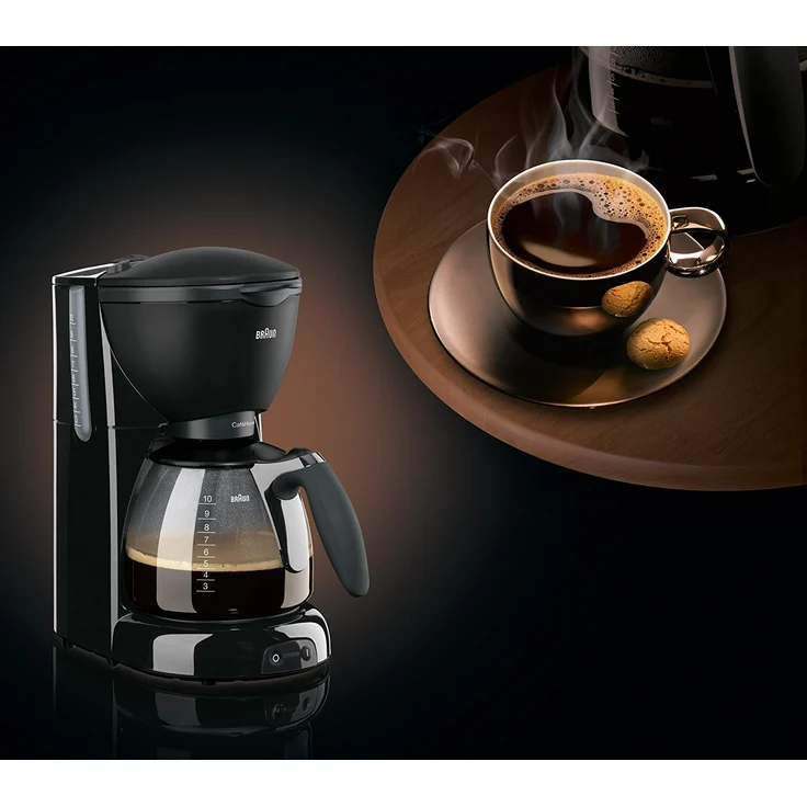 Braun KF 560-1 Filterkaffeemaschine, OptiBrewSystem, Tropfstopp, schwarz – Bild 5