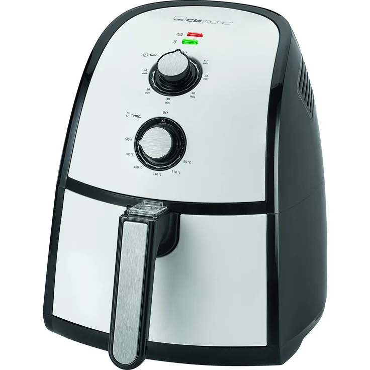 Clatronic FR 3667 H Fritteuse, 2,2 Liter Fassungsvermögen, 1500 Watt, schwarz-weiß – Bild 1