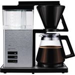 Melitta AromaSignature DeLuxe 100702, Filterkaffeemaschine mit Glaskanne, Heißbrüh-Verfahren, Schwarz-Edelstahl