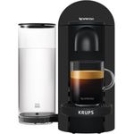 Krups YY2778FD Nespresso Vertuo Kapselmaschine für Espresso oder Kaffee, 40 ml bis 410 ml, Titan noir mat