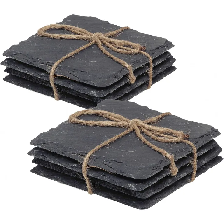 Schiefer Untersetzer Set Tischdeko Raclette Pfännchen Schick 4