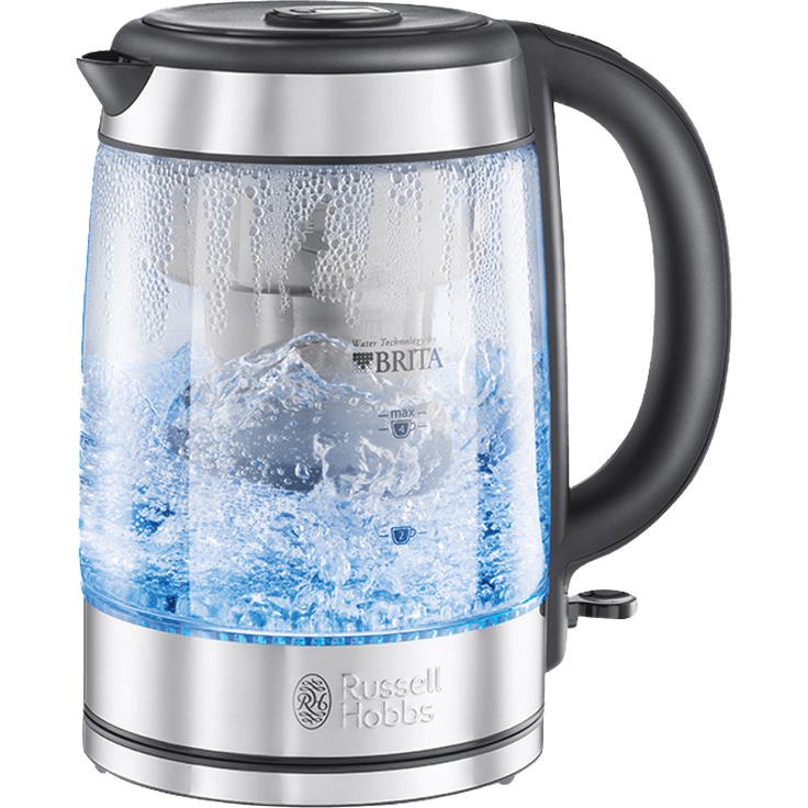Russell Hobbs 20760-57 Glas Clarity, Wasserkocher, integrierter BRITA Wasserfilter, 1,0l + 0,5l Filtereinsatz, 2200W, Beleuchtung, inkl. Filterkartusche, Füllmengenmarkierung, Teekocher 20760-57 – Bild 1