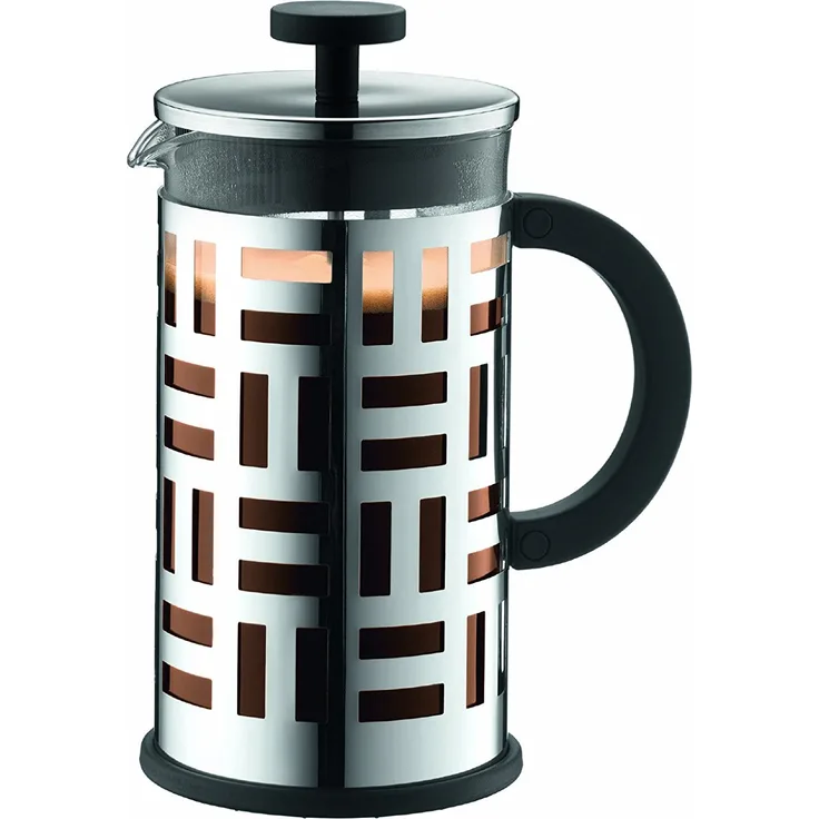 Bodum EILEEN Kaffeebereiter (French Press System, Permanent Filter aus Edelstahl, 1,0 liters) glänzend