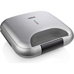 Princess Sandwich Maker DeLuxe in Mattoptik, 22x12cm Bratfläche, 750 Watt, 0,85 M Kabellänge, mit Sicherheitsverschluss, 127003