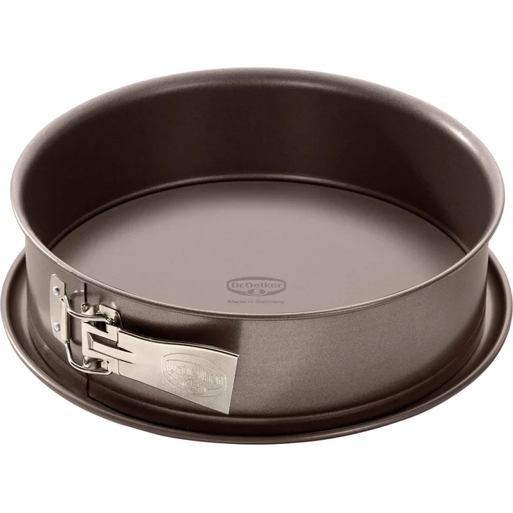 Dr. Oetker Springform Ø 28 cm, Backform der Serie Back-Edition mit le-Servierboden, runde Kuchenform aus Stahl mit Antihaftbeschichtung (Farbe: braun), Menge: 1 Stück – Bild 2