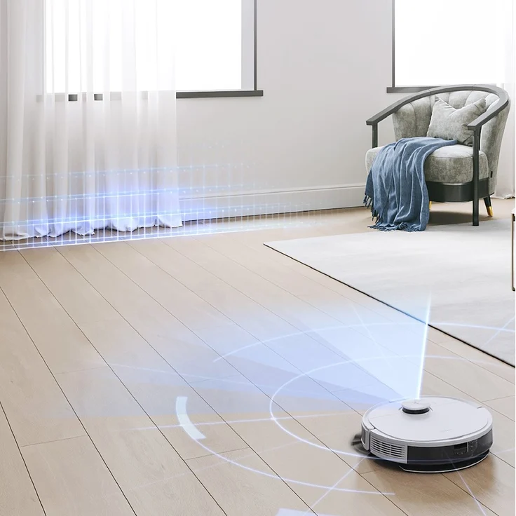 Ecovacs Deebot N8 Pro+ Saugroboter mit Wischfunktion und Absaugstation, TrueDetect 3D Technologie, 110 min Akkubetrieb, weiß – Bild 6