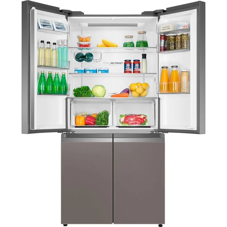 Haier HTF-540DGG7 Side-by-Side-Kühlschrank, freistehend, silber, NoFrost, 0-Grad-Zone, Schnellkühlen und -gefrieren, LED, Breite 90.8 cm, Energieklasse F – Bild 3