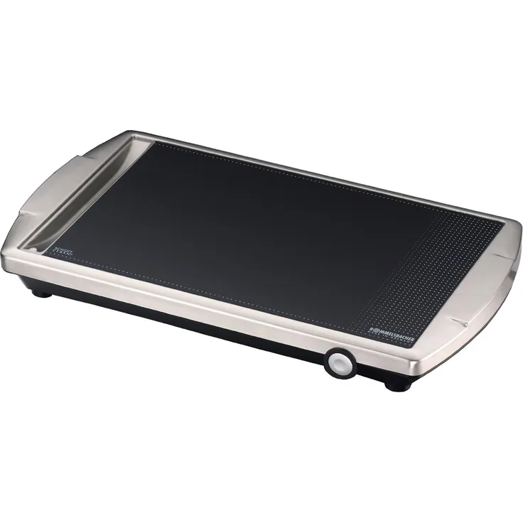 ROMMELSBACHER Ceran Grill CG 2303-E - Made in Germany, Ceran Grillfläche, Temperaturen bis 380 °C stufenlos einstellbar, versenkbarer Knebel, Fettablaufrinne, Edelstahlgehäuse, 2000 Watt