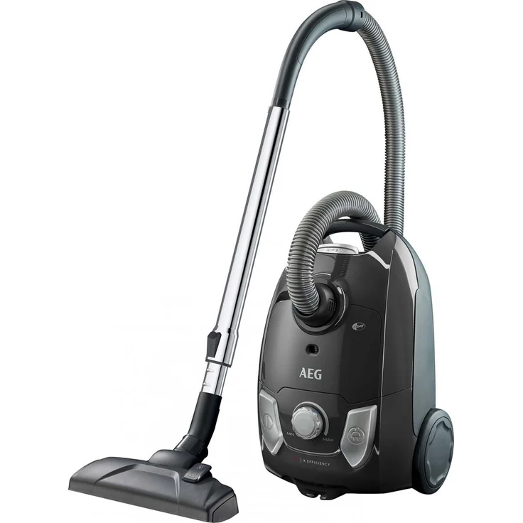 AEG VX4-1-GM-T Staubsauger mit Beutel (750 Watt, Inkl. Zusatzdüsen, Zubehör integriert im Gerät, Tragegriff, leicht, 7,5 m Aktionsradius, waschbarer Hygiene Filter, ergonomischer Handgriff) grau – Bild 2
