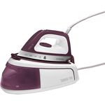 Bomann DBS 6034 CB Dampfbügelstation, Superglide-Keramiksohle, 3,5 bar Dampfdruck, Elektronisches Anti-Tropf-System, Extra langes Kabel, 2300W, weiß-Flieder