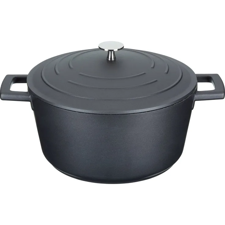 KitchenCraft MasterClass Aluguss induktionsgeeignet Antihaft-Auflaufform, 4 l (7 PTS) – Schwarz
