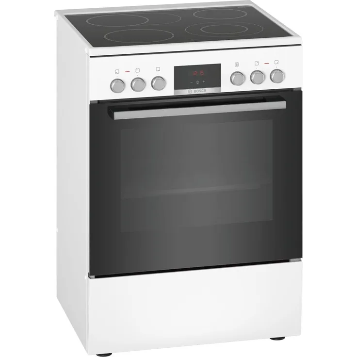 Bosch 60cm weiß A, Herd, A, Standgerät, Betriebsart Ofen elektrisch, Anzahl Kochfelder 4, Volumen 66 l