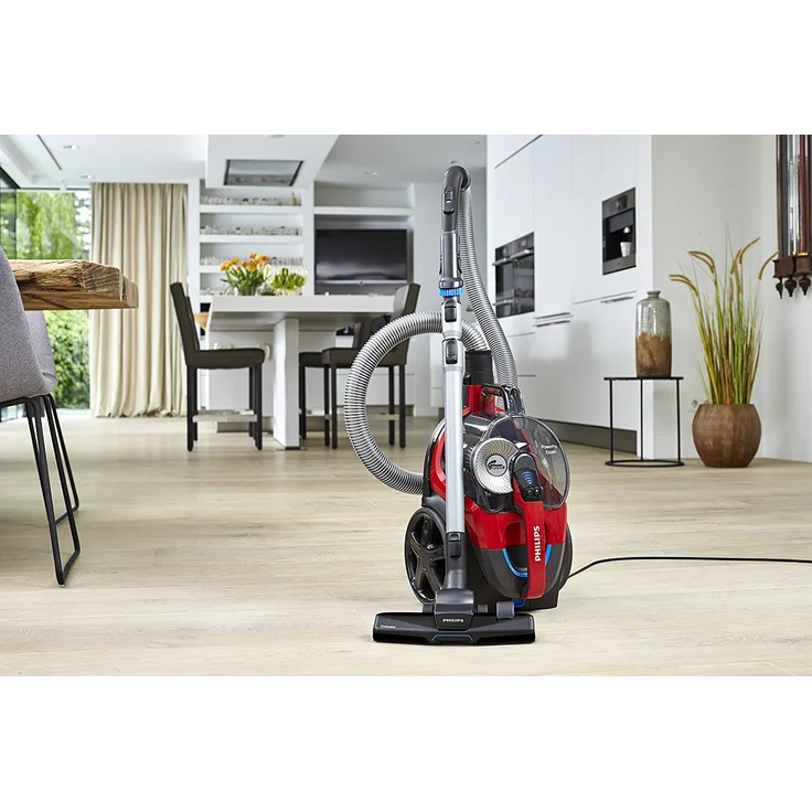 Philips FC9729-09 beutelloser Staubsauger PowerPro Expert (650 W, 2 L Staubvolumen, integriertes Zubehör) rot – Bild 5