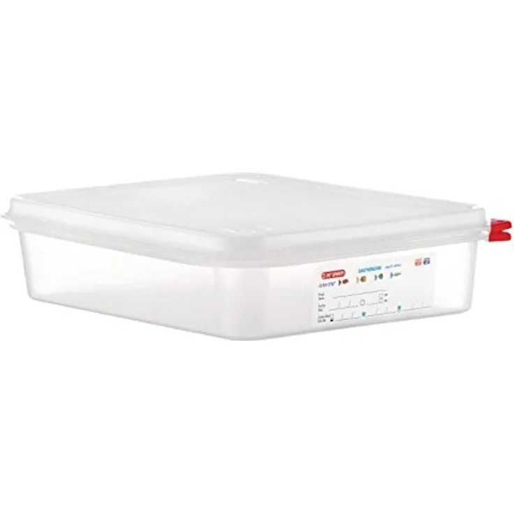 Araven GL261 PP Lebensmittel Behälter mit Deckel, 1-2 GN, 4 l 65 mm H 4 Stück
